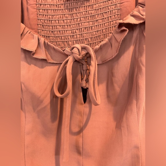 Women's Ruffled Rust Bodysuit - Picture 4 of 7